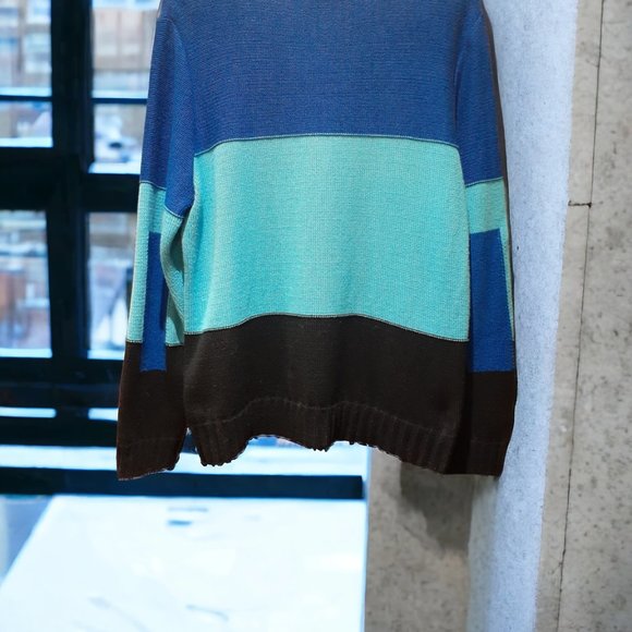 Skovhuus Women's Knit Sweater Blue Black Colour Blocked Size XXL - Picture 2 of 5